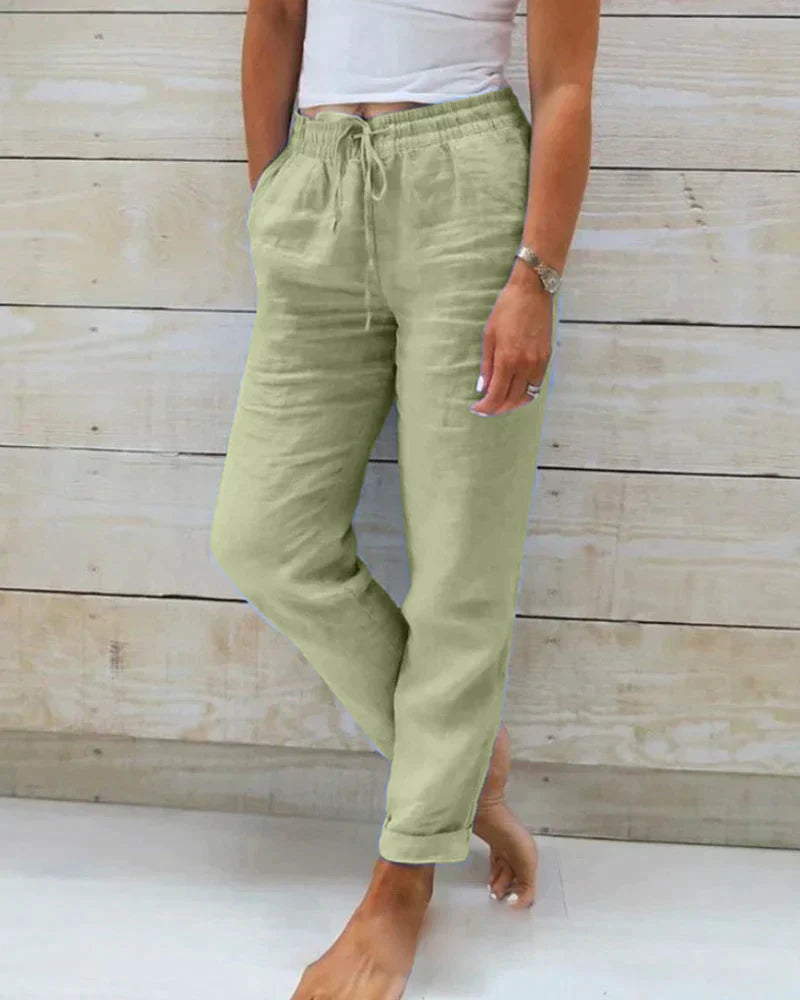 Aimée - Pantalon En Lin Élégant Pour Femme