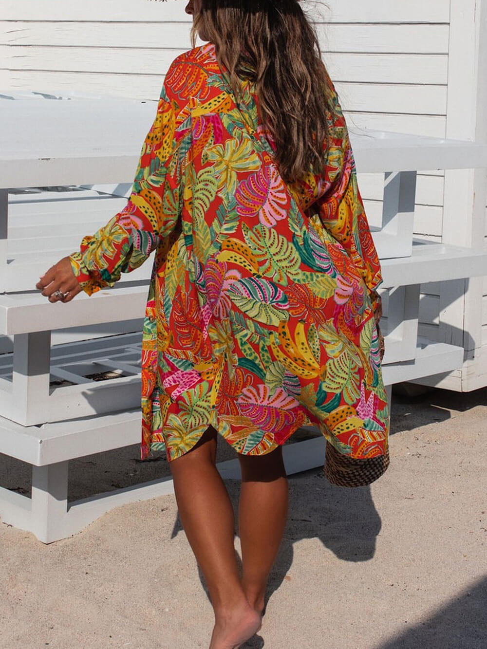 Leslie - Robe maxi boutonnée imprimée
