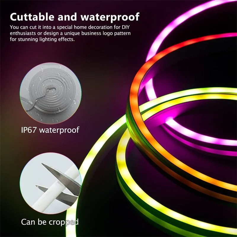 Bandes LED néon – Contrôle intelligent flexible pour une décoration créative