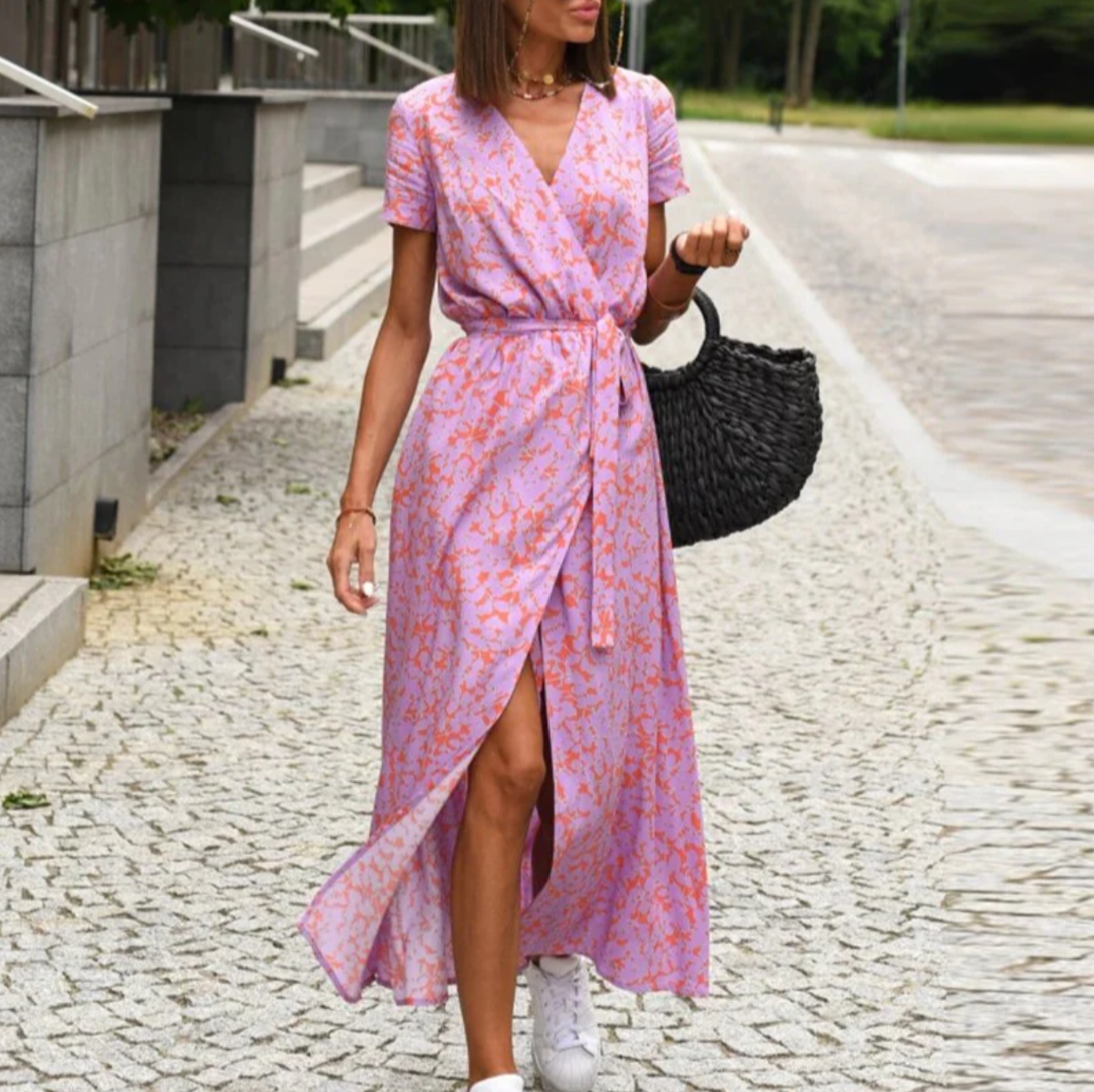 Anna - Robe à imprimé floral printemps/été