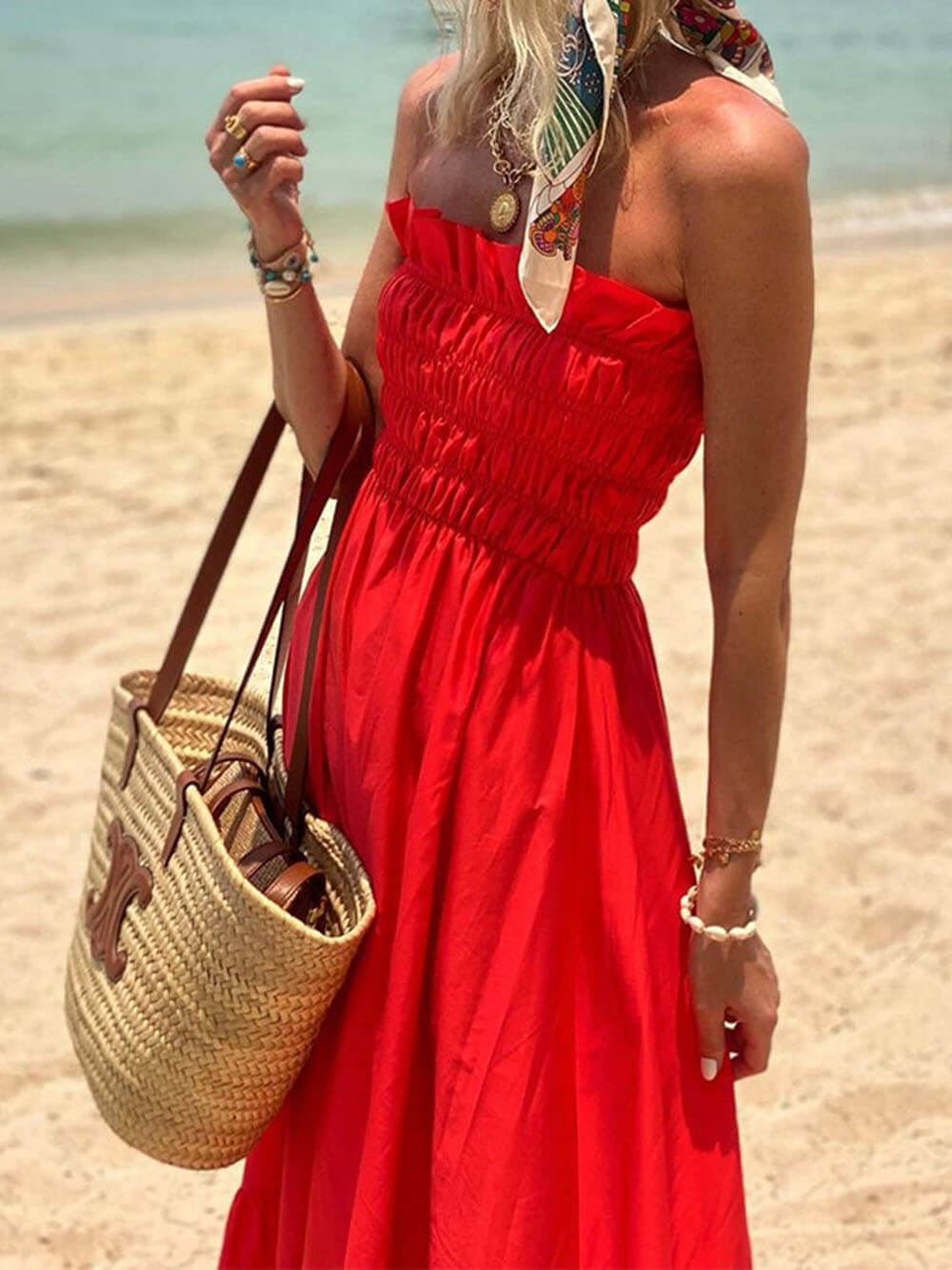 Deborah - Charmante robe maxi sans bretelles