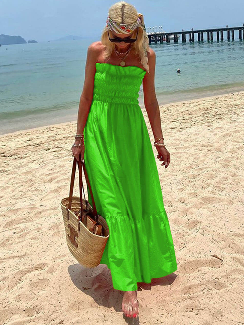 Deborah - Charmante robe maxi sans bretelles