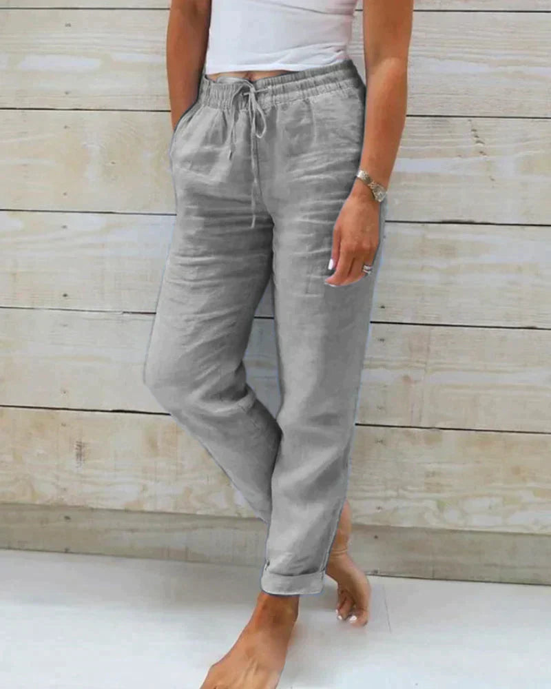 Aimée - Pantalon En Lin Élégant Pour Femme