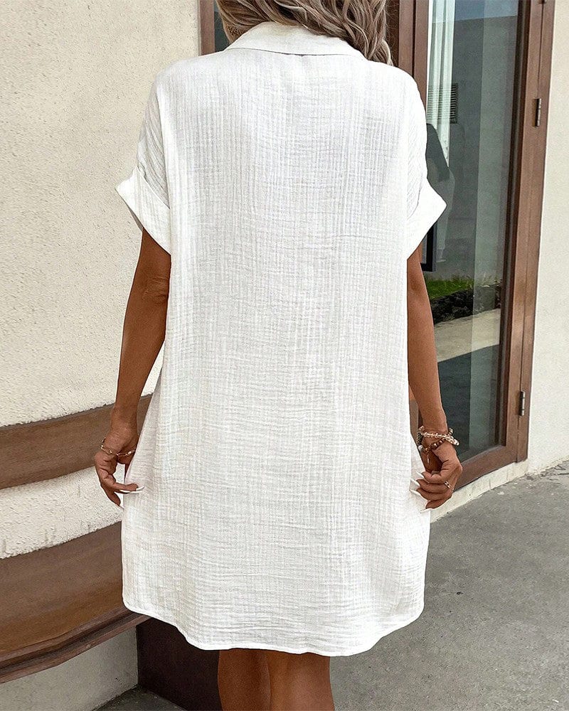Robe Chemise Confortable en Polyester – Femme – Mélanie