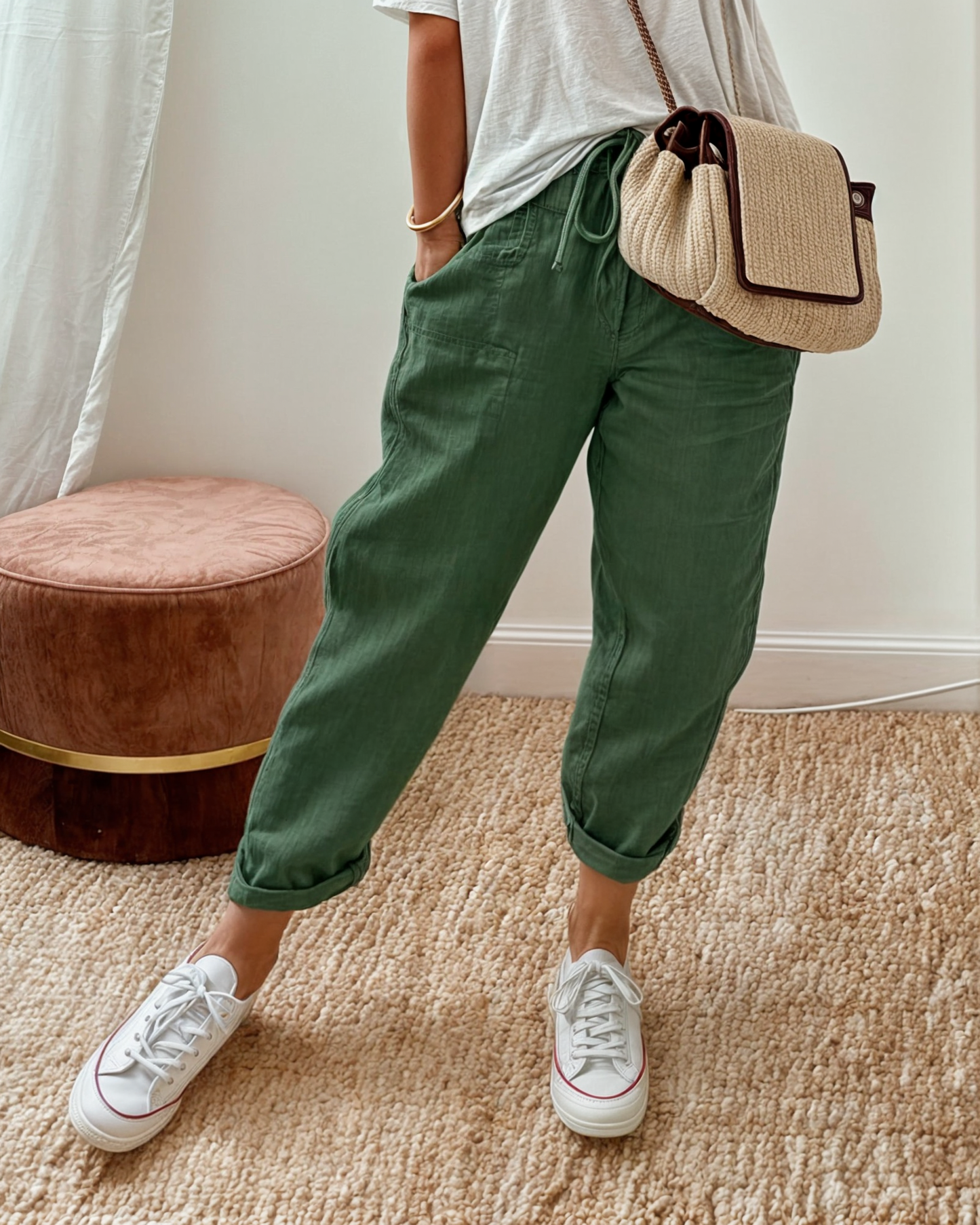 Rosa | Pantalon Élégant en Lin Mélangé