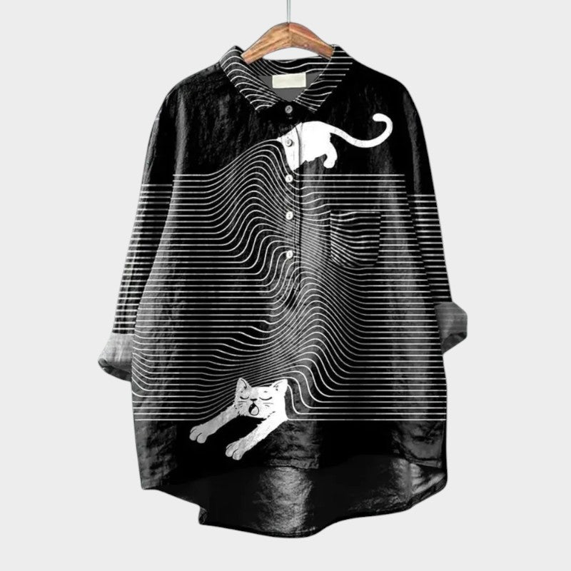 Astrid - chemise détendue avec imprimé pour animaux de compagnie