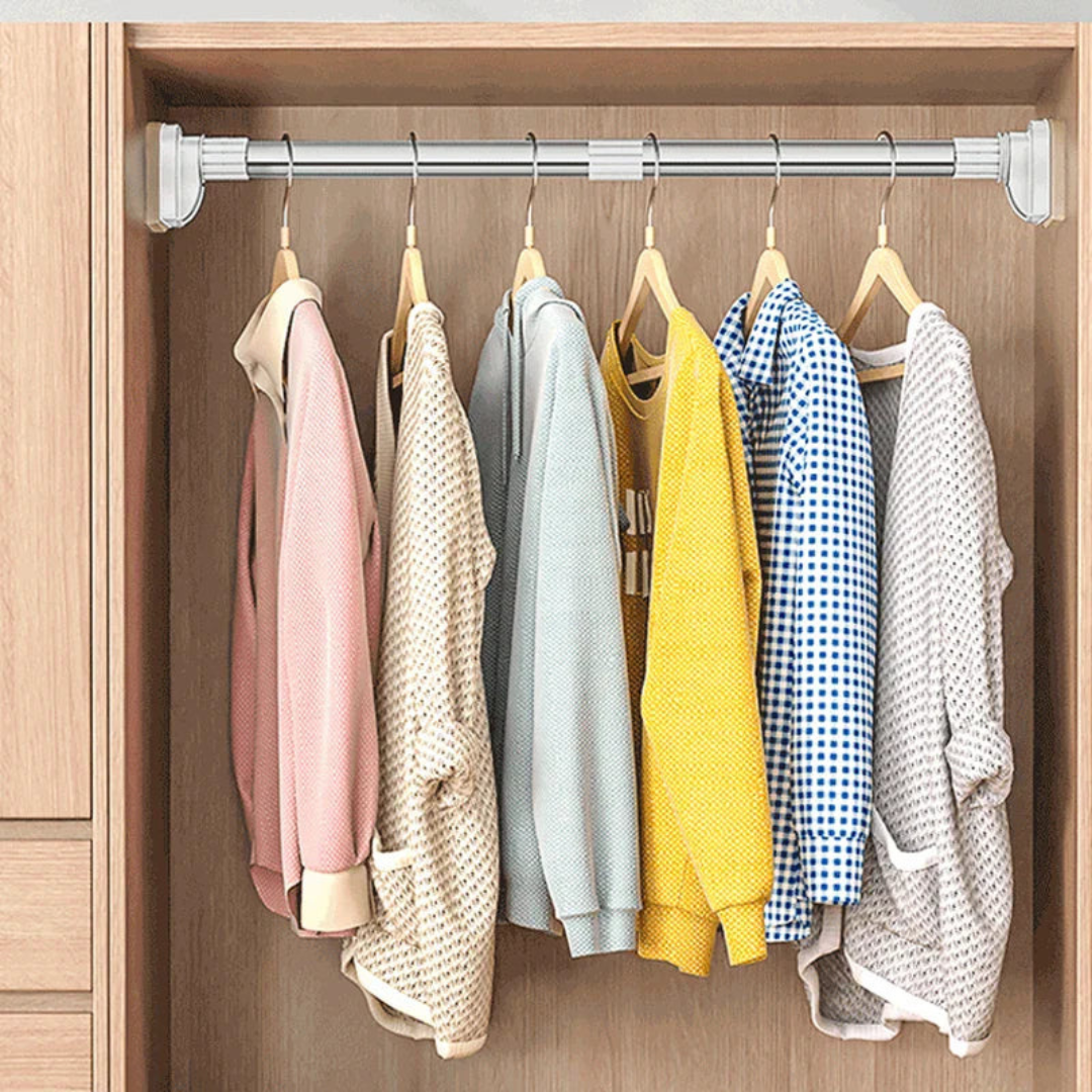 Barre de tension réglable – Sans perçage pour rideaux, rideaux de douche ou vêtements