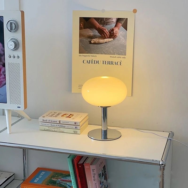 Lampe de table Bauhaus rechargeable – Design Lollipop avec luminosité réglable