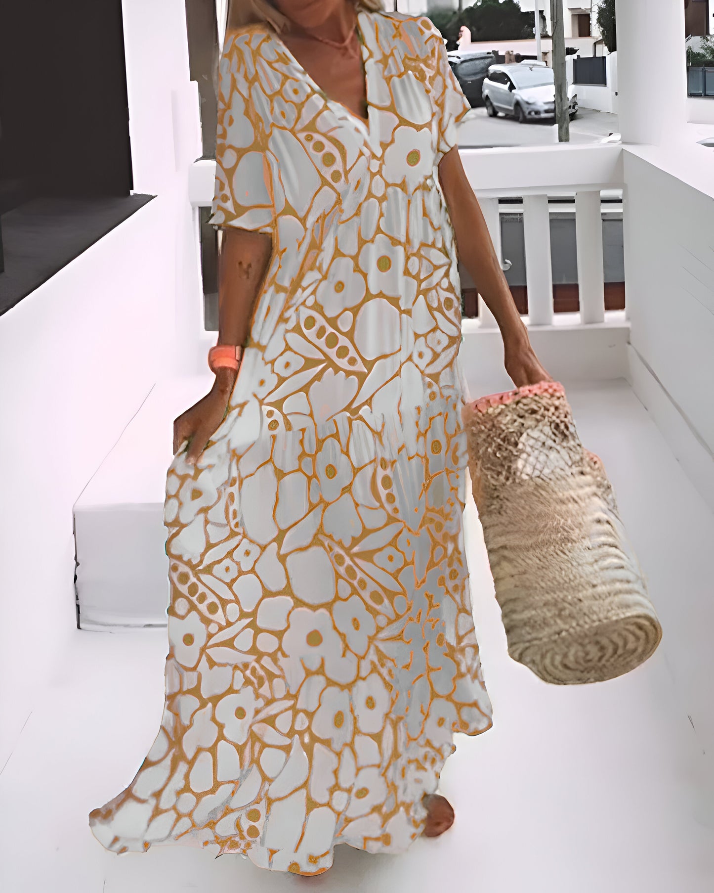 Charlotte - robe midi imprimée