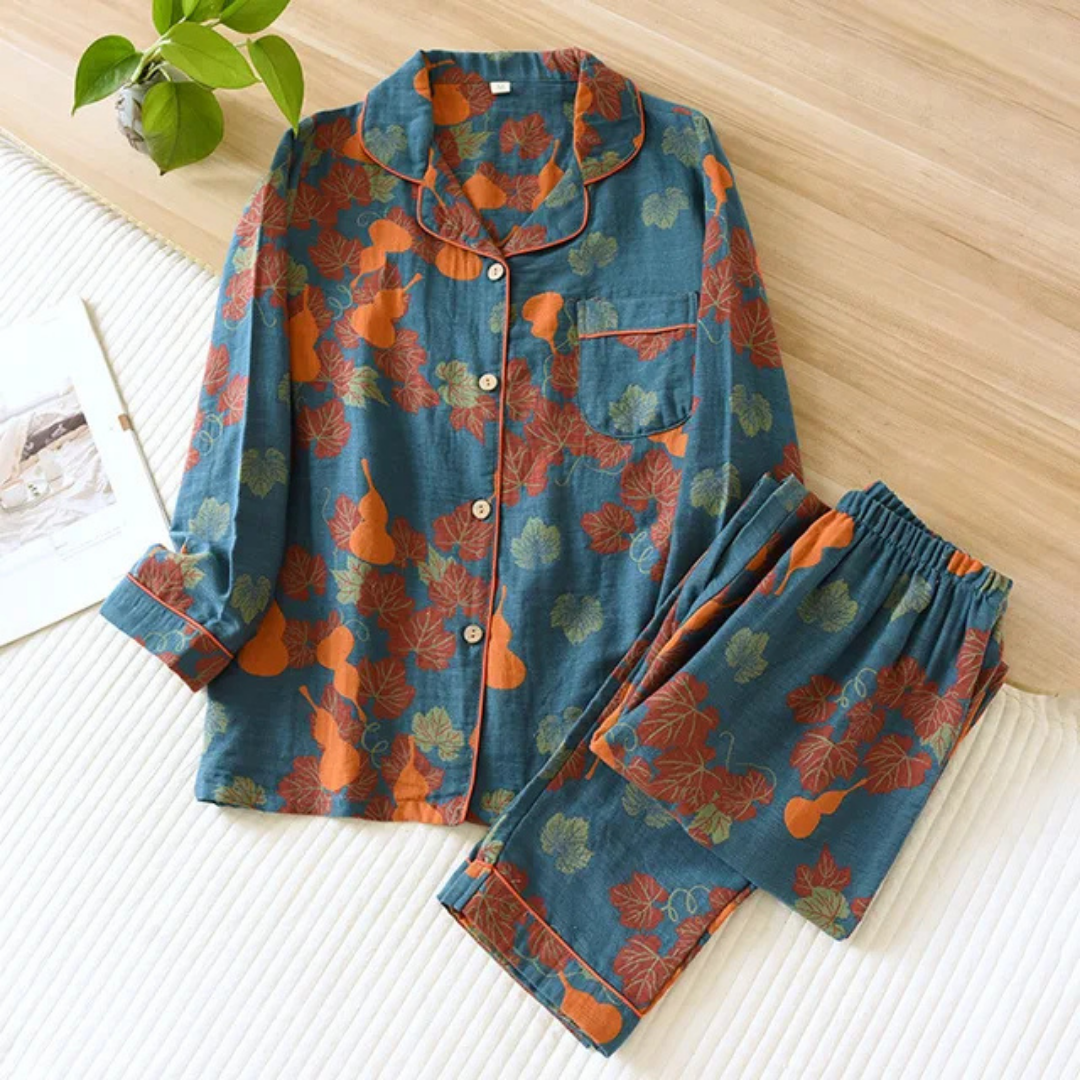 Ensemble de Pyjama à Motif Floral pour Femmes | Décontracté