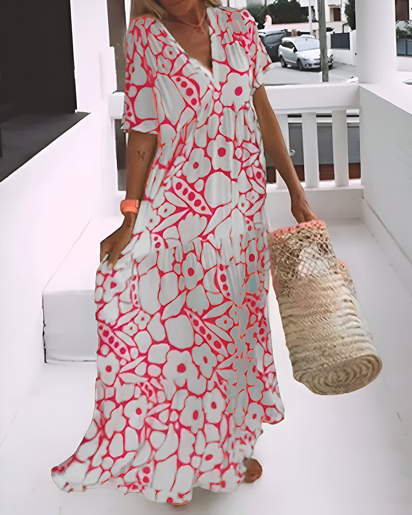 Charlotte - robe midi imprimée