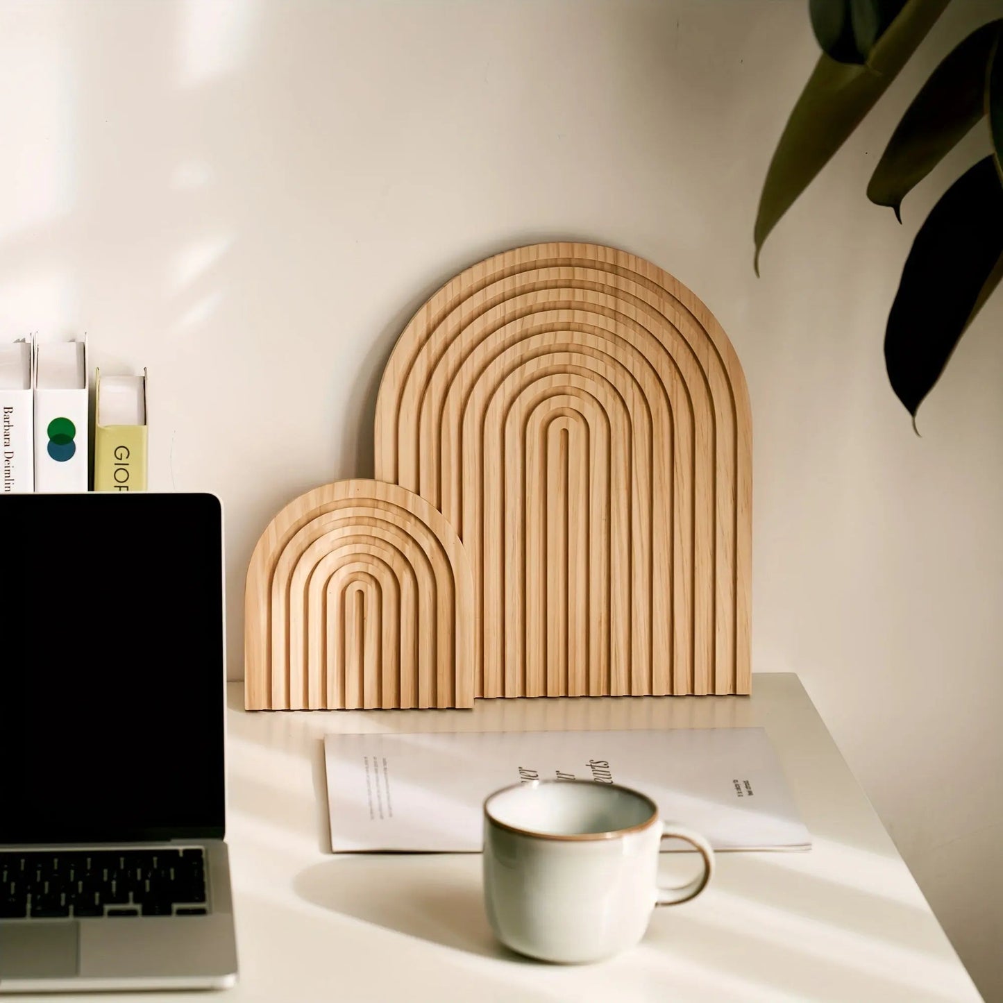 Skogen Boho Décoration Murale en Bois en Arc – Design Géométrique pour des Accents Naturels dans Chaque Pièce