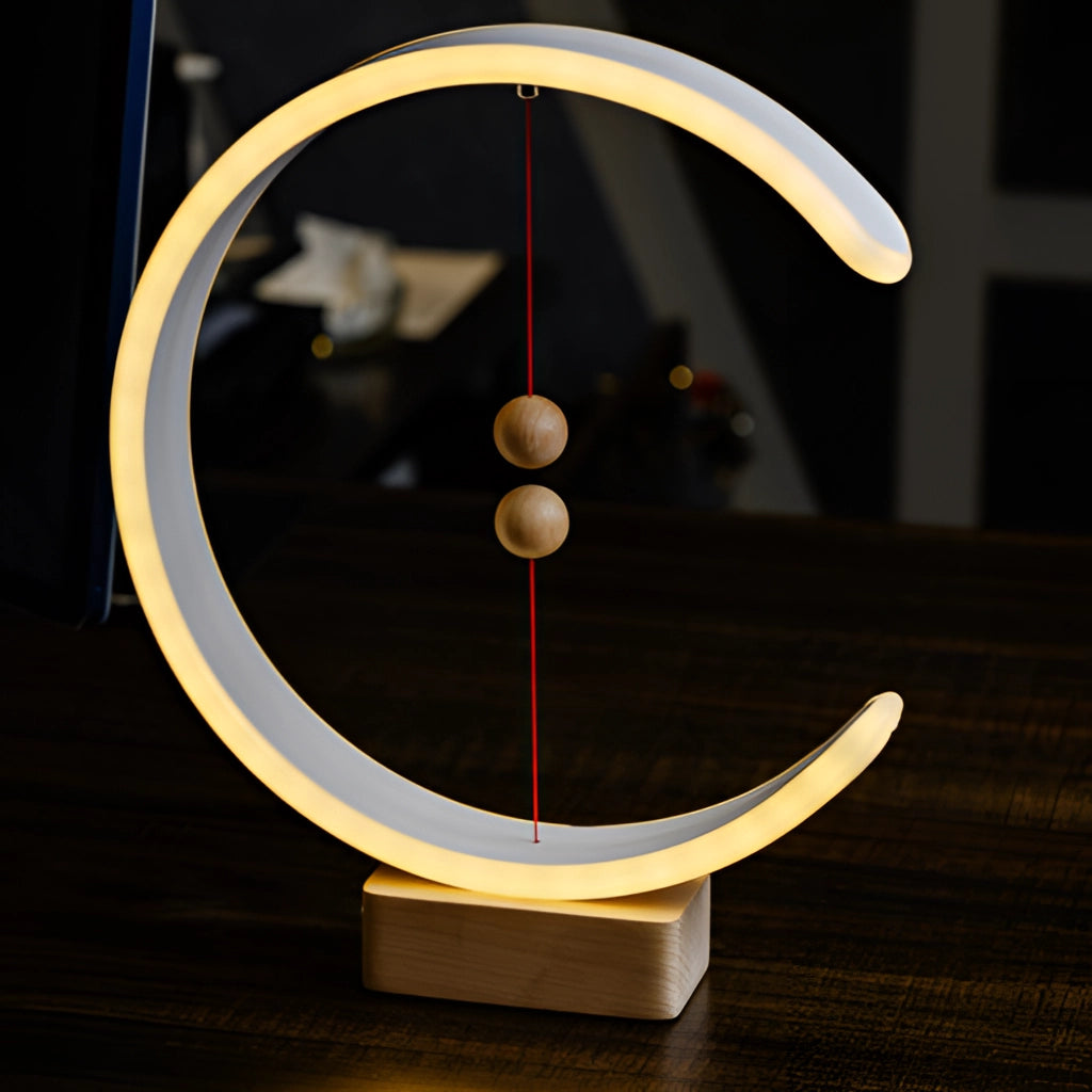 Lampe intérieure LED moderne avec interrupteurs magnétiques et éclairage en forme de lune