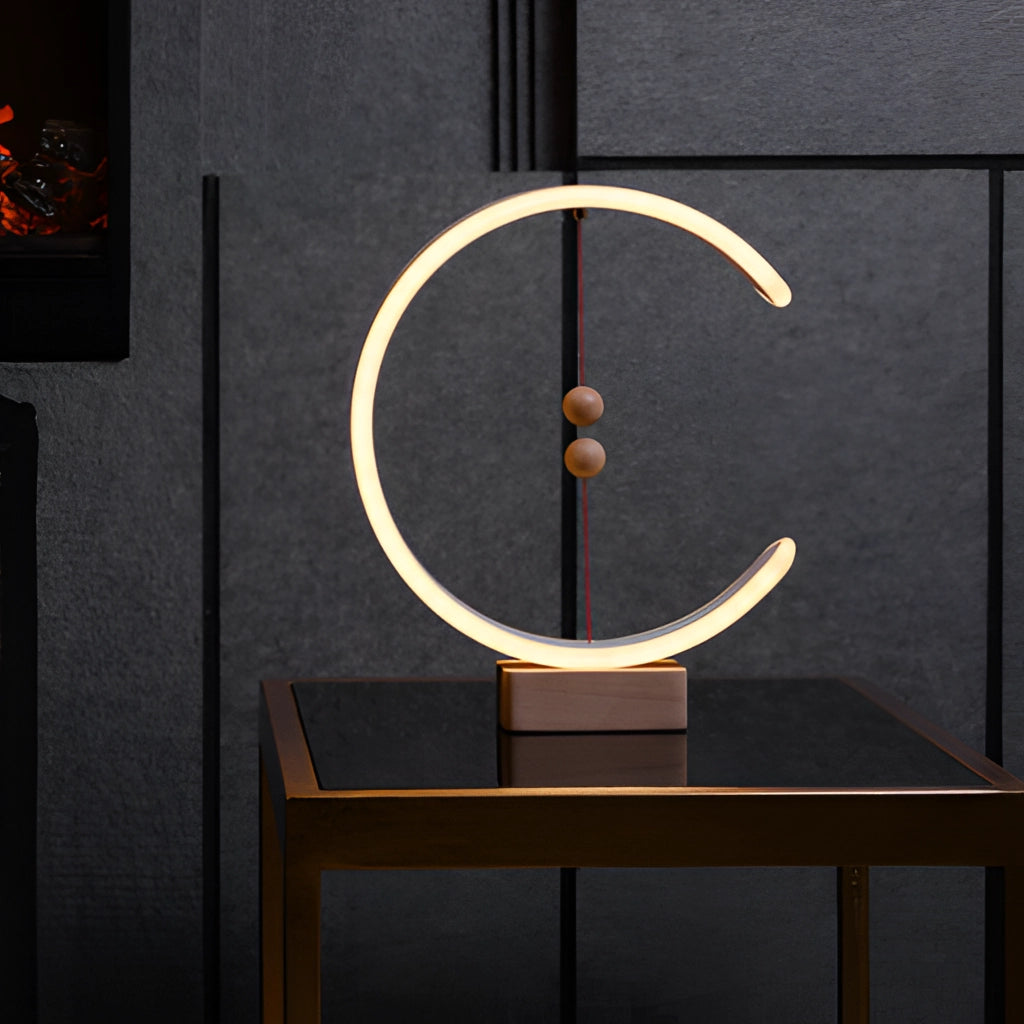 Lampe intérieure LED moderne avec interrupteurs magnétiques et éclairage en forme de lune