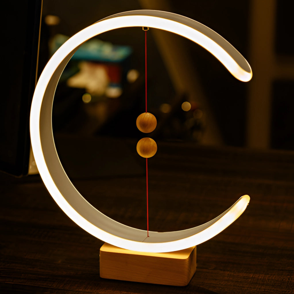 Lampe intérieure LED moderne avec interrupteurs magnétiques et éclairage en forme de lune