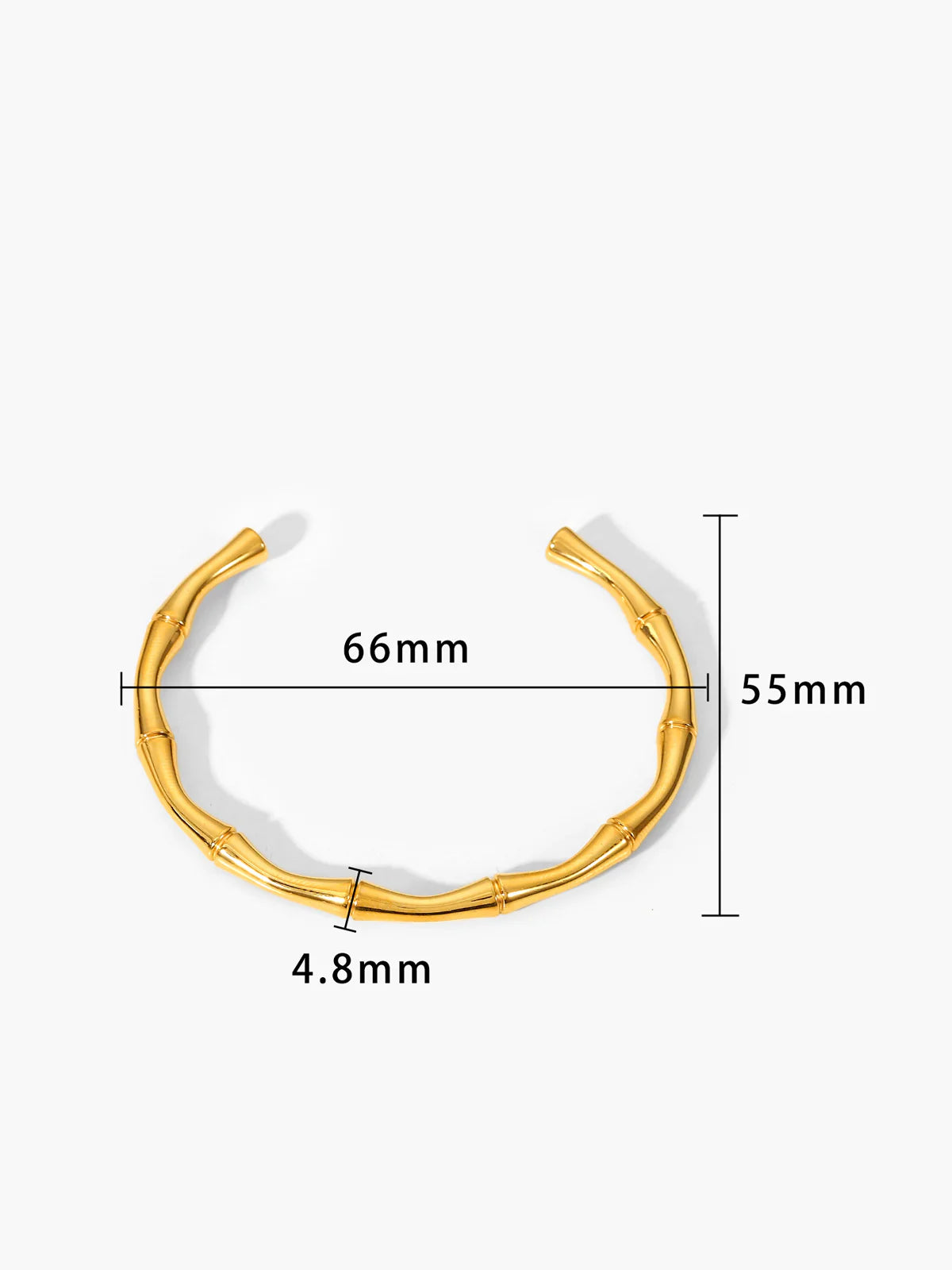 Bracelet en Bambou Ouvert Lexy Doré