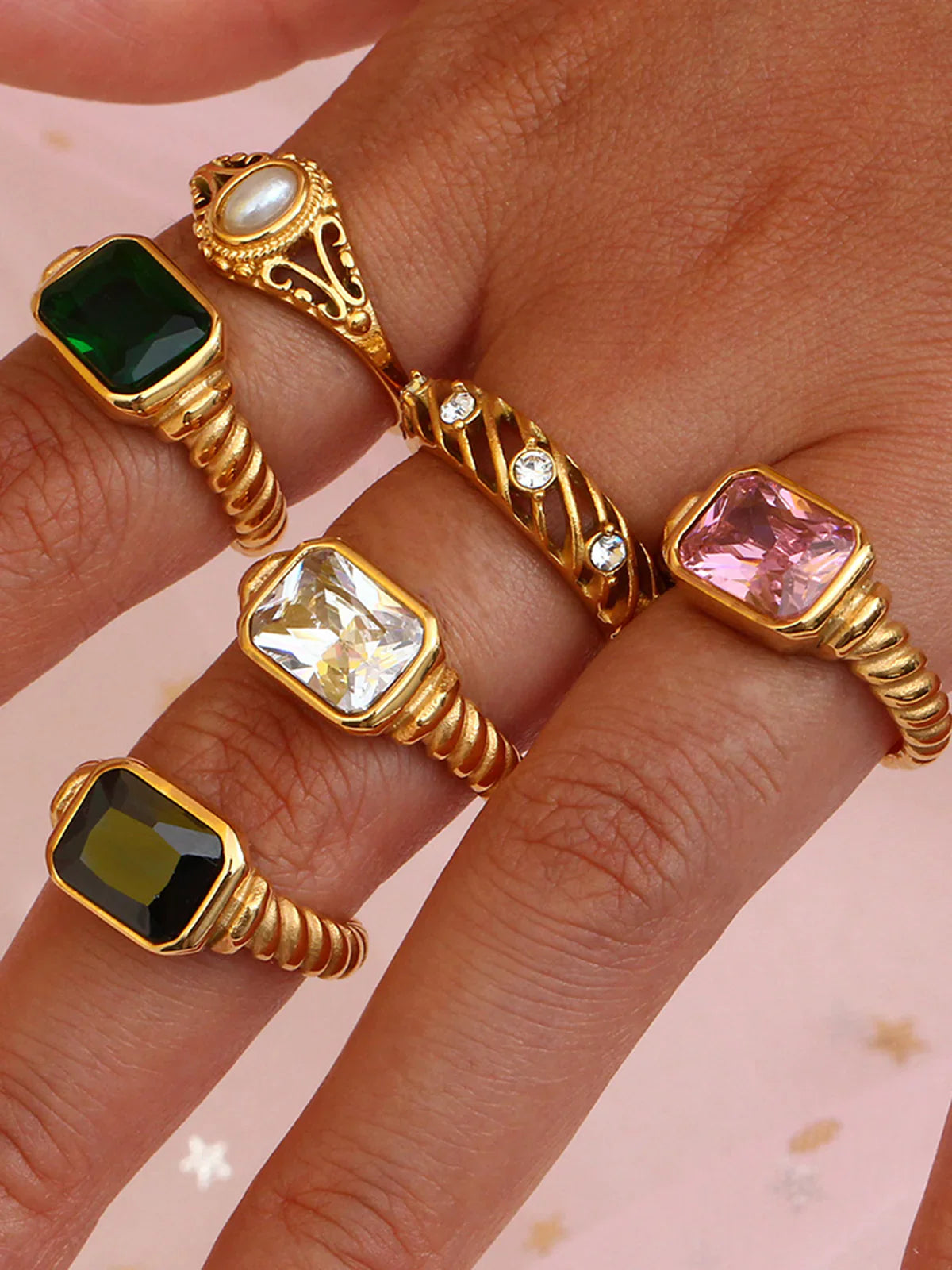 Bague en Pierre Précieuse Naya Spiral