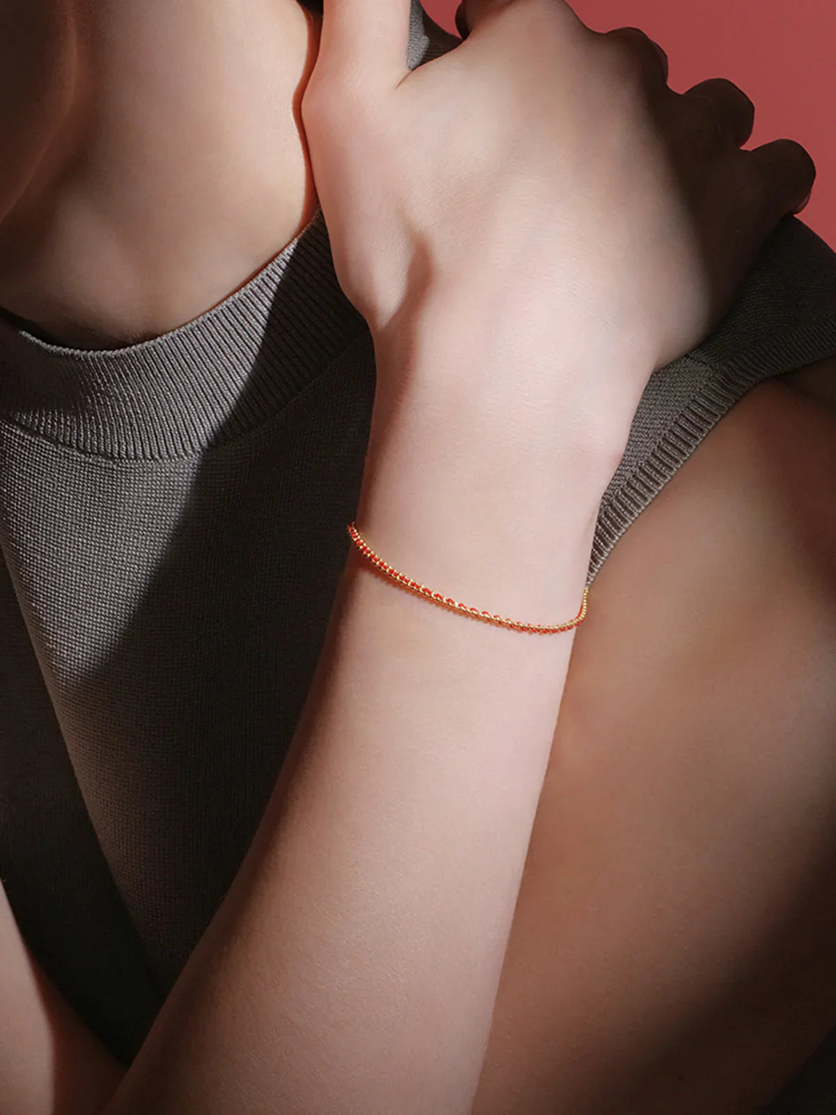Bracelet de Charme en Fil Rouge Protégé Halo