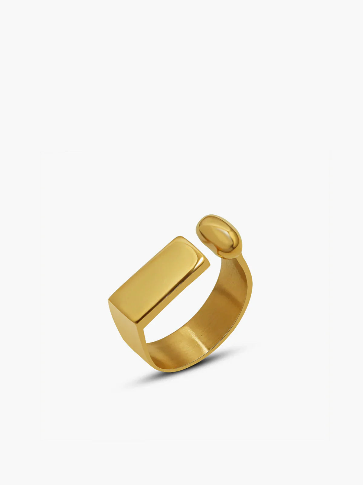 Bague Ouverte Géométrique Dorée Amalie