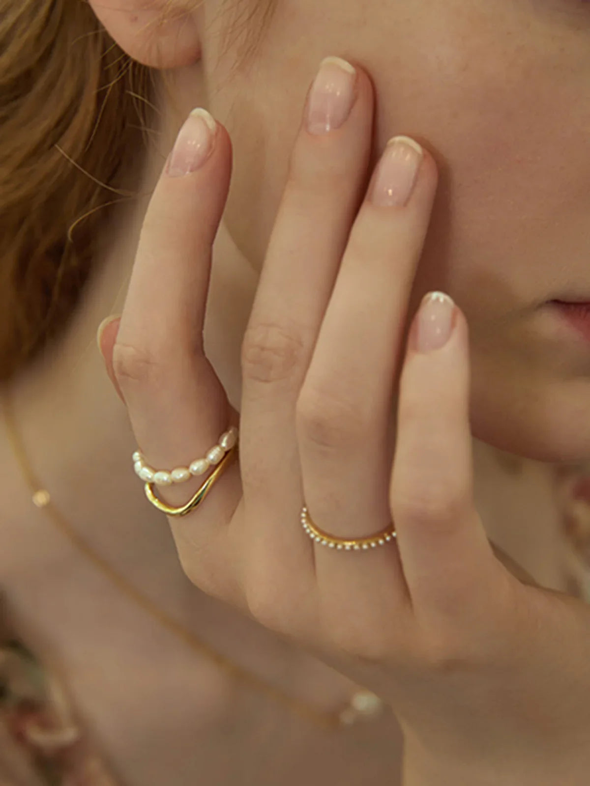Bague en Perles Double Couche Kara