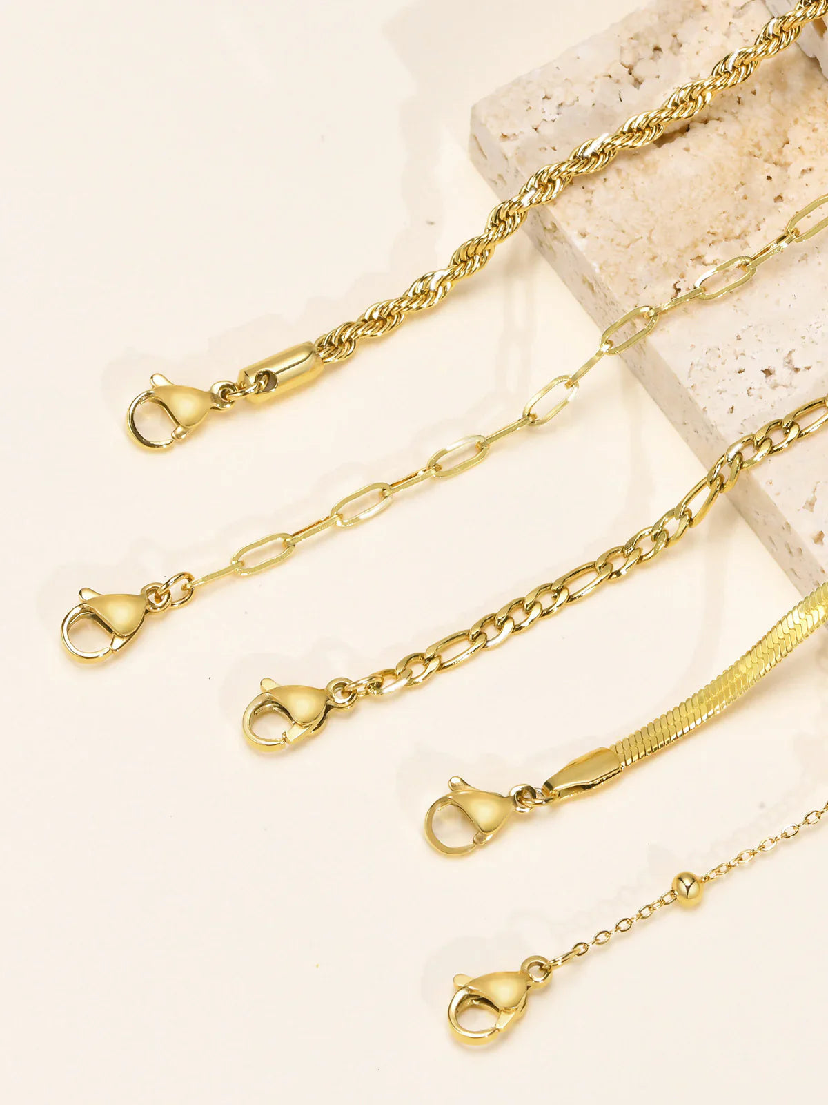 Bracelet Chaîne Géométrique Moana (5 Pièces)