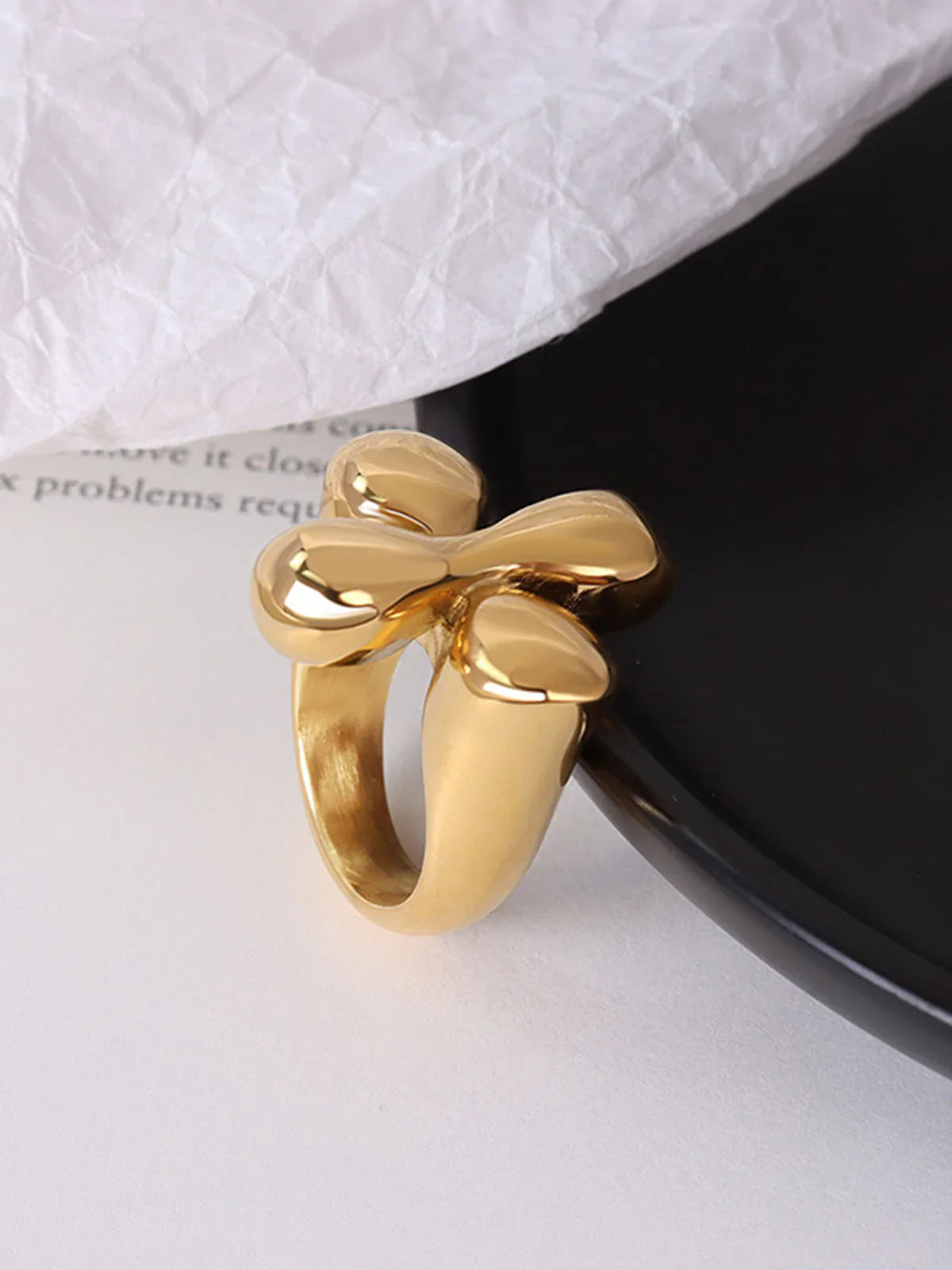 Bague Chunky Fleur Rétro