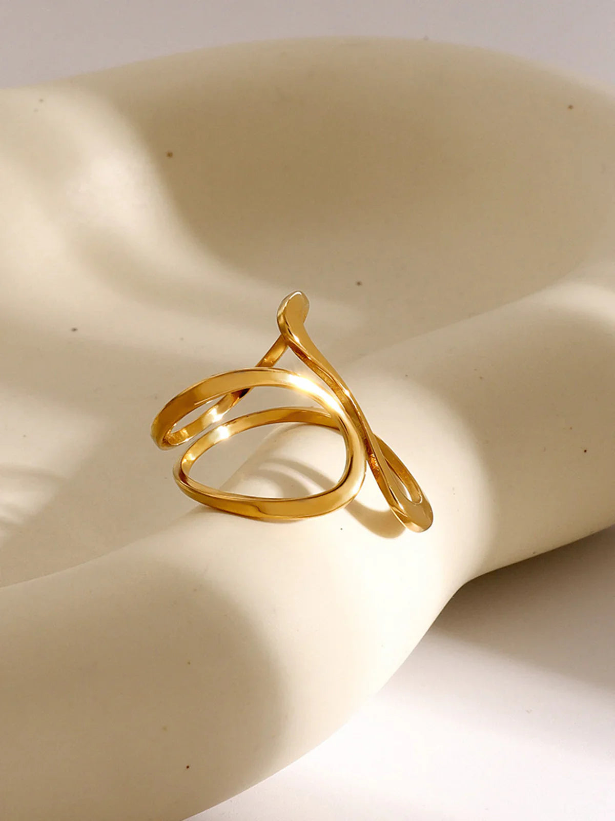 Bague Ouverte Roma Irregulière en Or