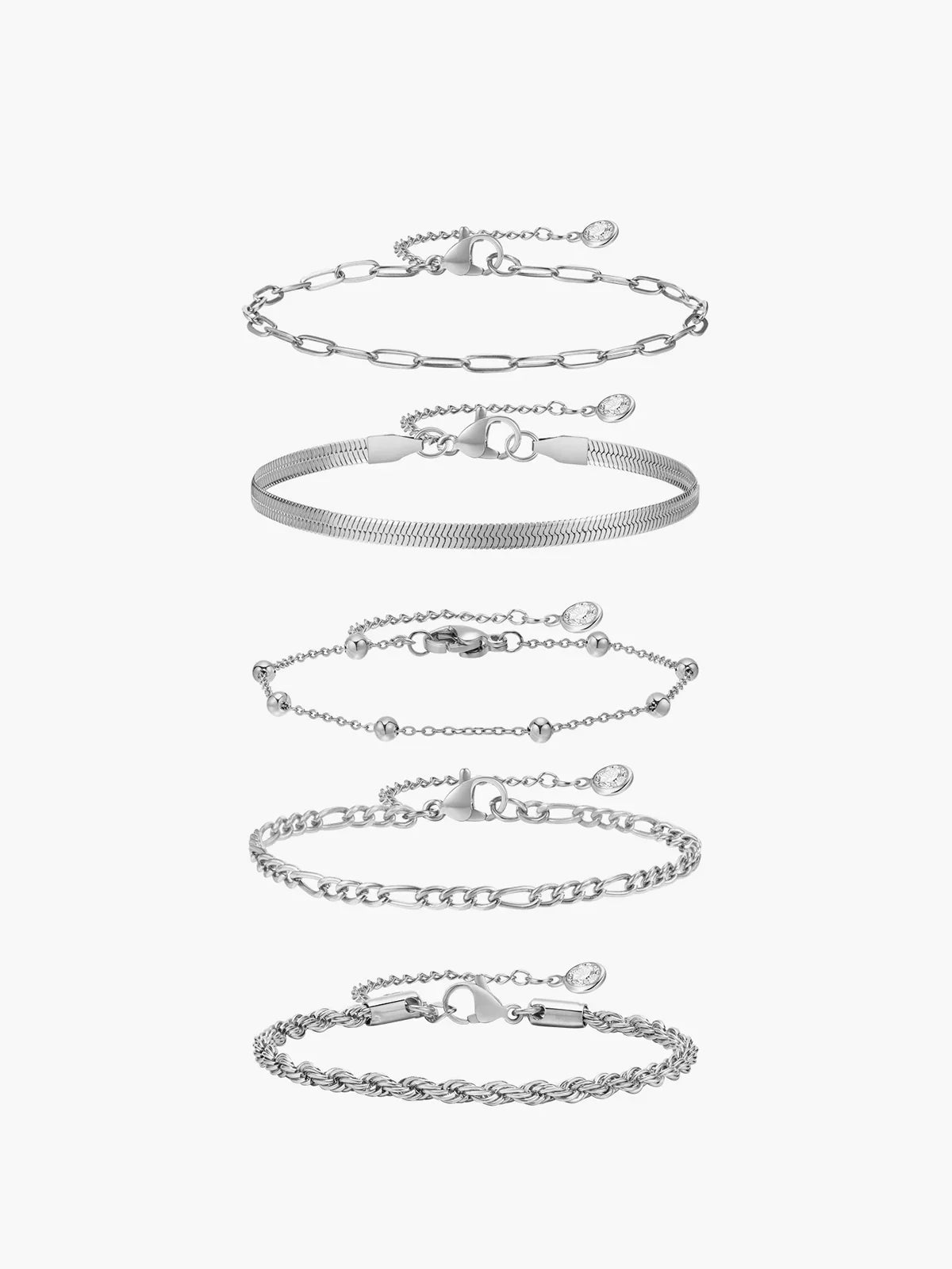 Bracelet Chaîne Géométrique Moana (5 Pièces)