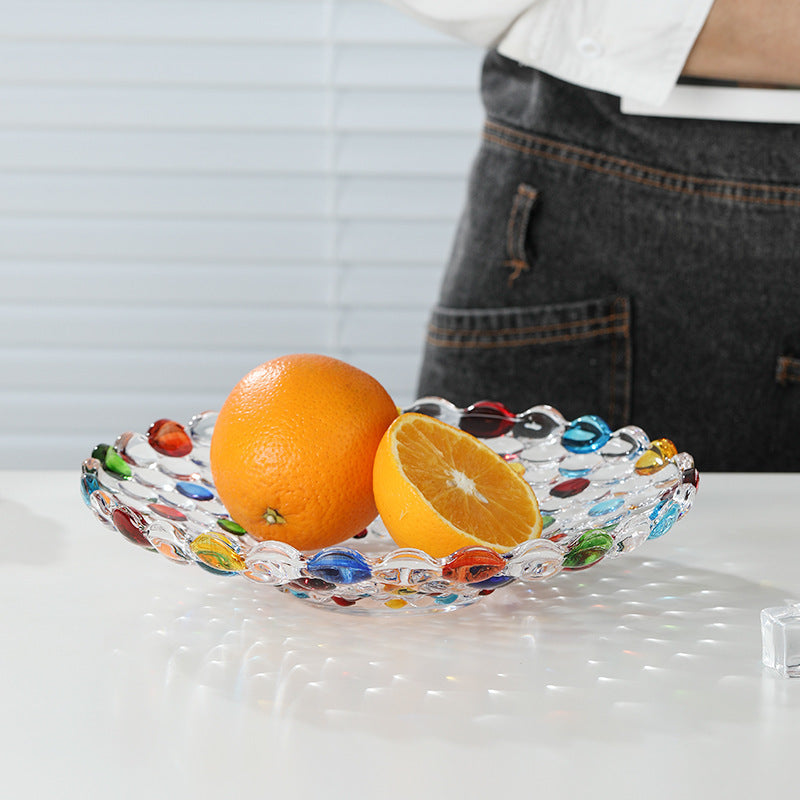 Bol Polkadot BohoServe - Bol en verre coloré au style Boho pour servir et décorer