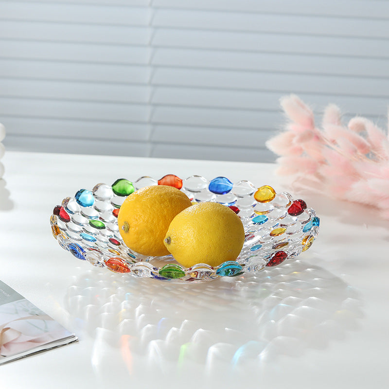 Bol Polkadot BohoServe - Bol en verre coloré au style Boho pour servir et décorer