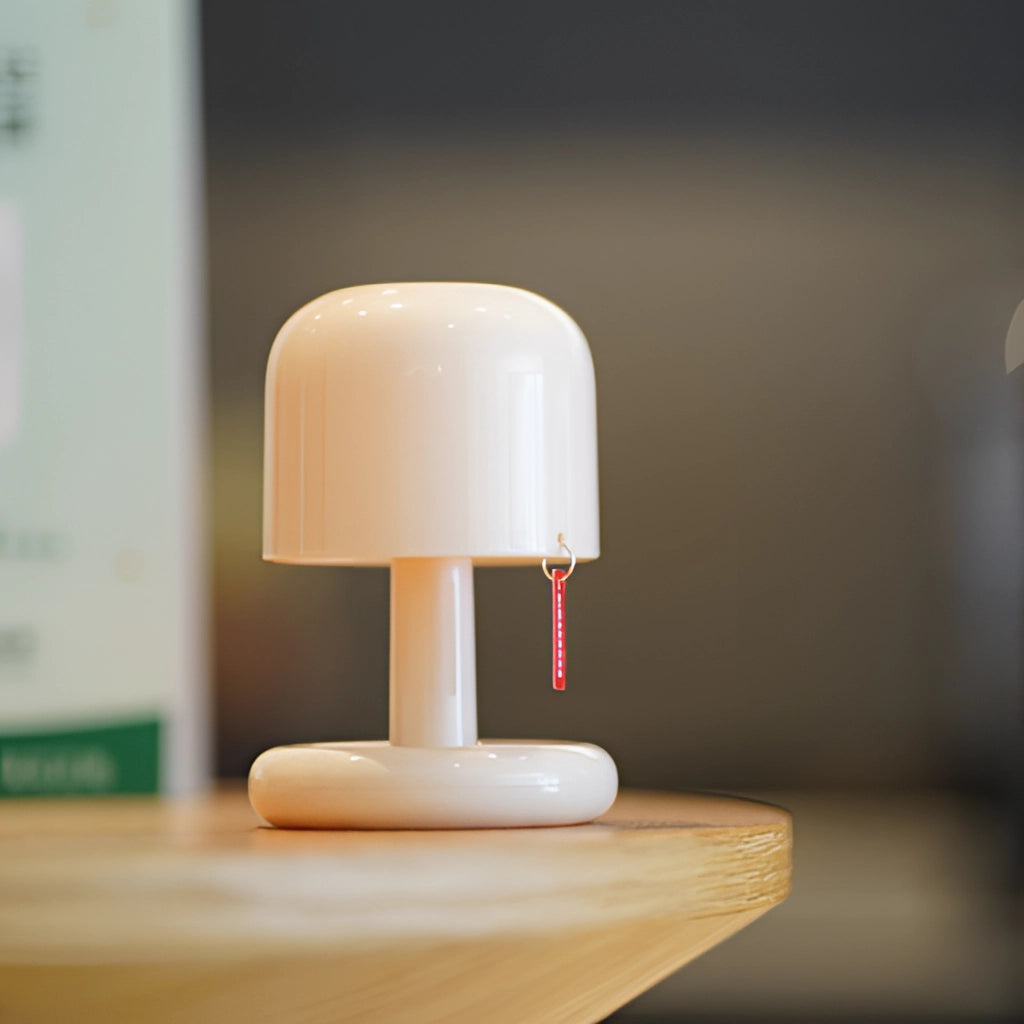 Lampe de table Canis Touch-Dimmable – Design moderne en ivoire, lumière LED, alimentée par batterie
