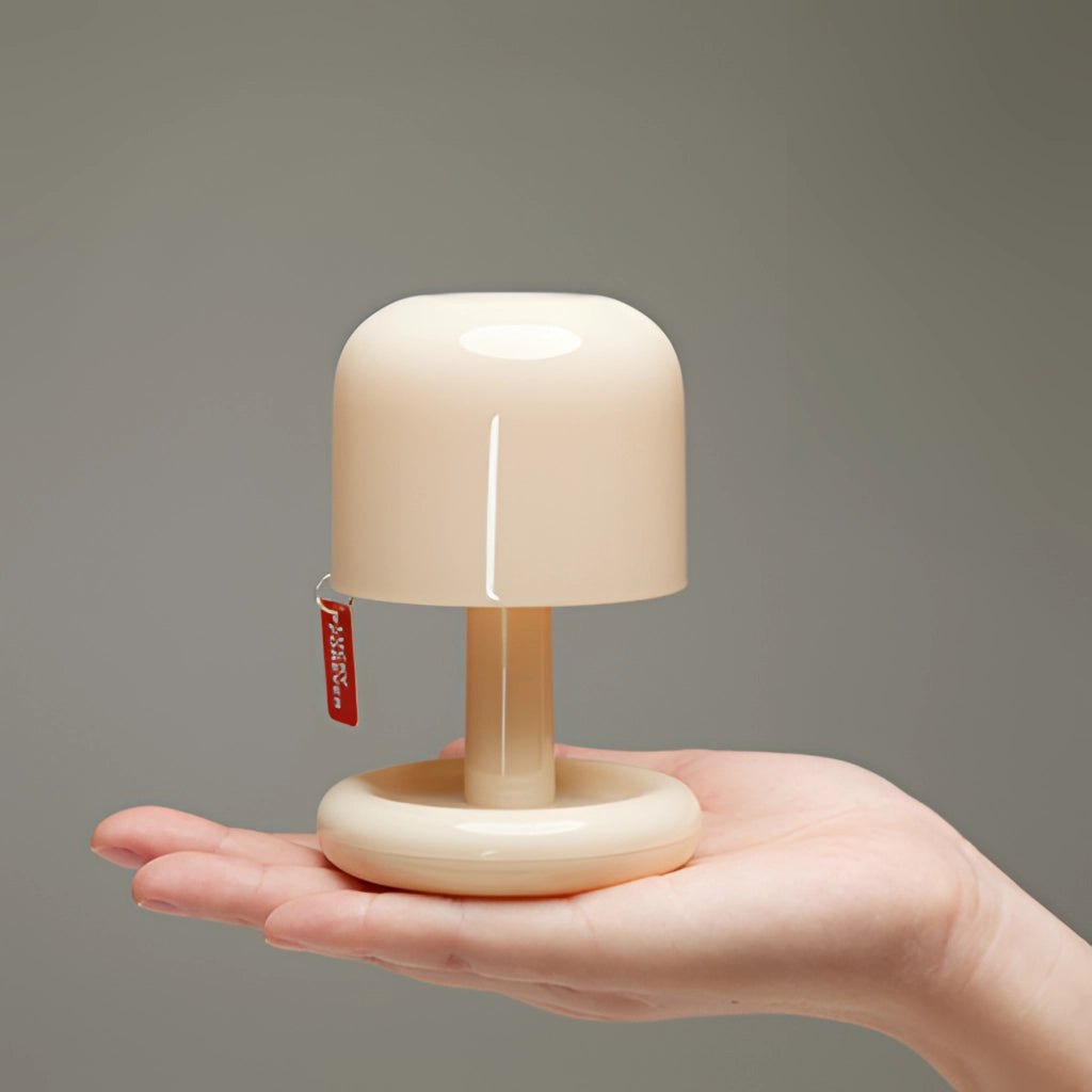 Lampe de table Canis Touch-Dimmable – Design moderne en ivoire, lumière LED, alimentée par batterie