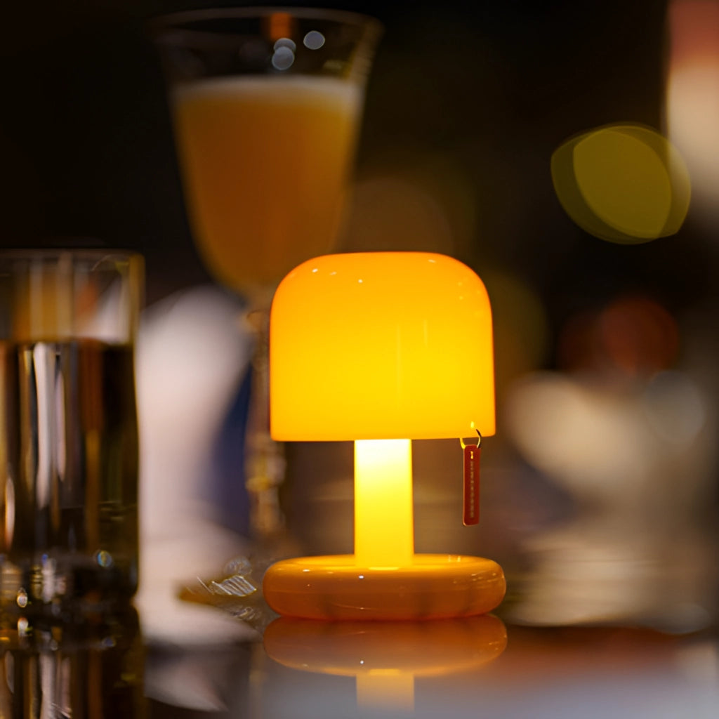 Lampe de table Canis Touch-Dimmable – Design moderne en ivoire, lumière LED, alimentée par batterie