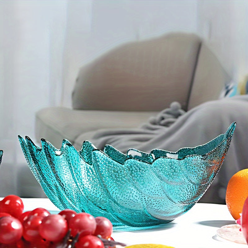 Saladier FeatherGlass adapté aux micro-ondes – Élégant saladier en verre avec motif de plumes