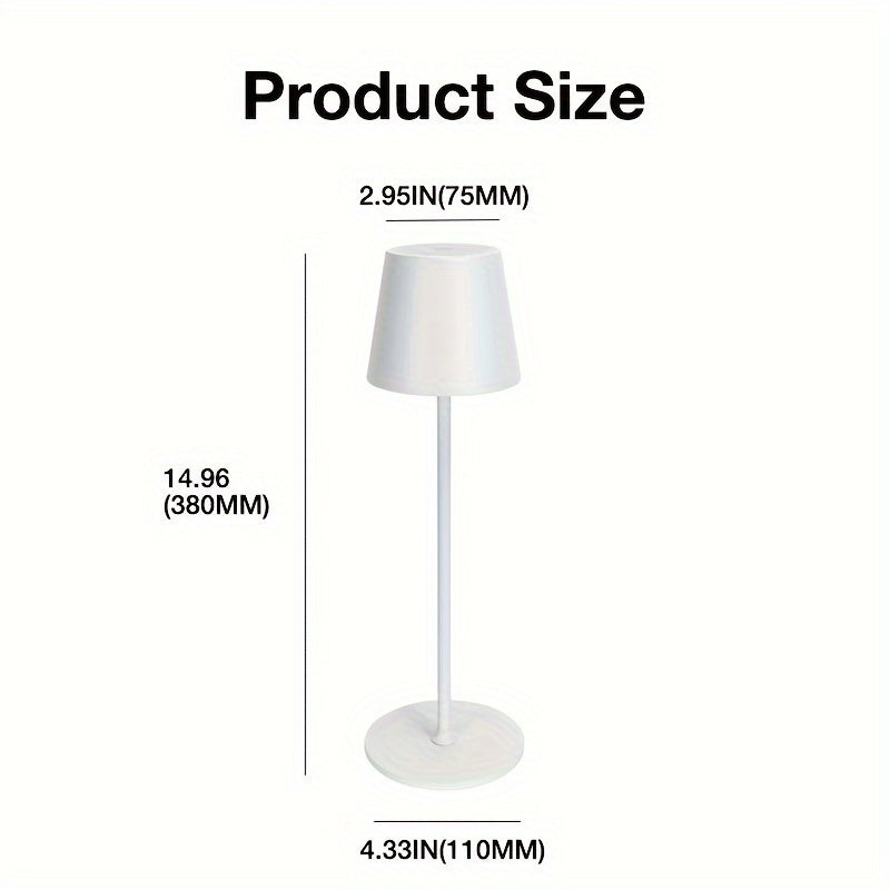 Lampe de table LED sans fil Felix – Contrôle tactile dimmable en continu avec batterie USB et design moderne