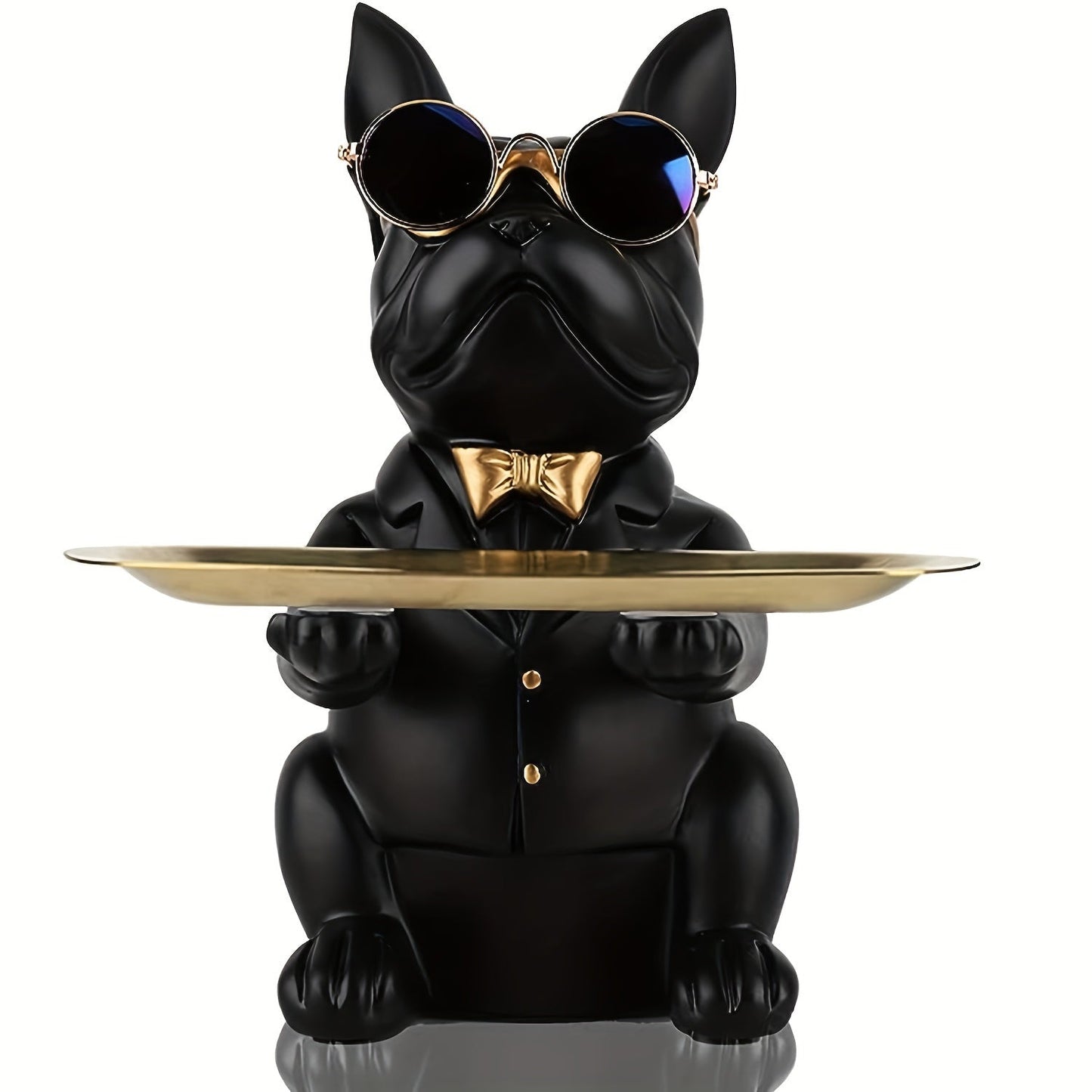 Statue de rangement Fenna Bulldog – Organisateur décoratif inspiré de l'Art Déco pour la maison