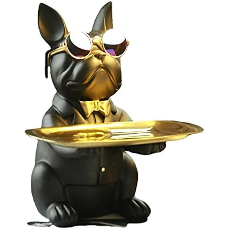 Statue de rangement Fenna Bulldog – Organisateur décoratif inspiré de l'Art Déco pour la maison