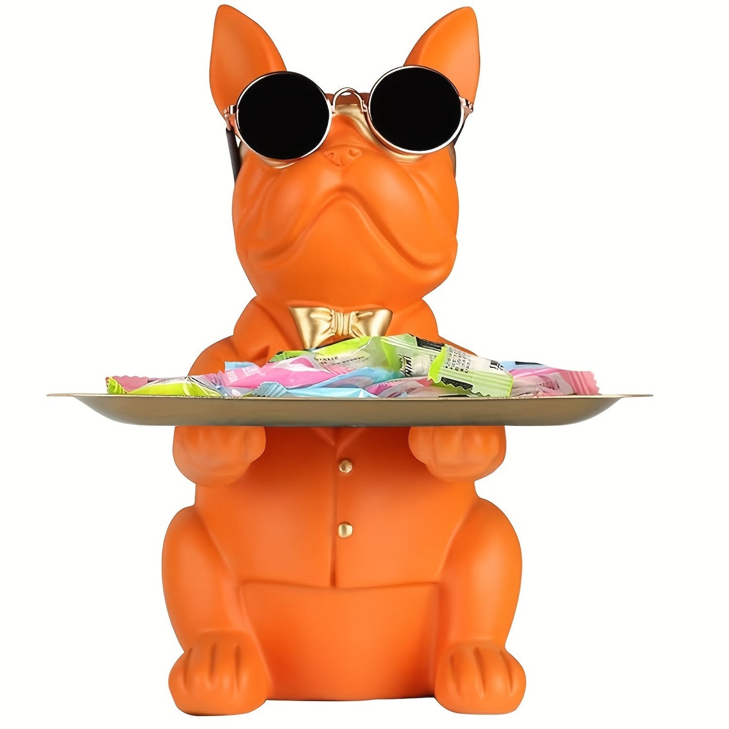 Statue de rangement Fenna Bulldog – Organisateur décoratif inspiré de l'Art Déco pour la maison
