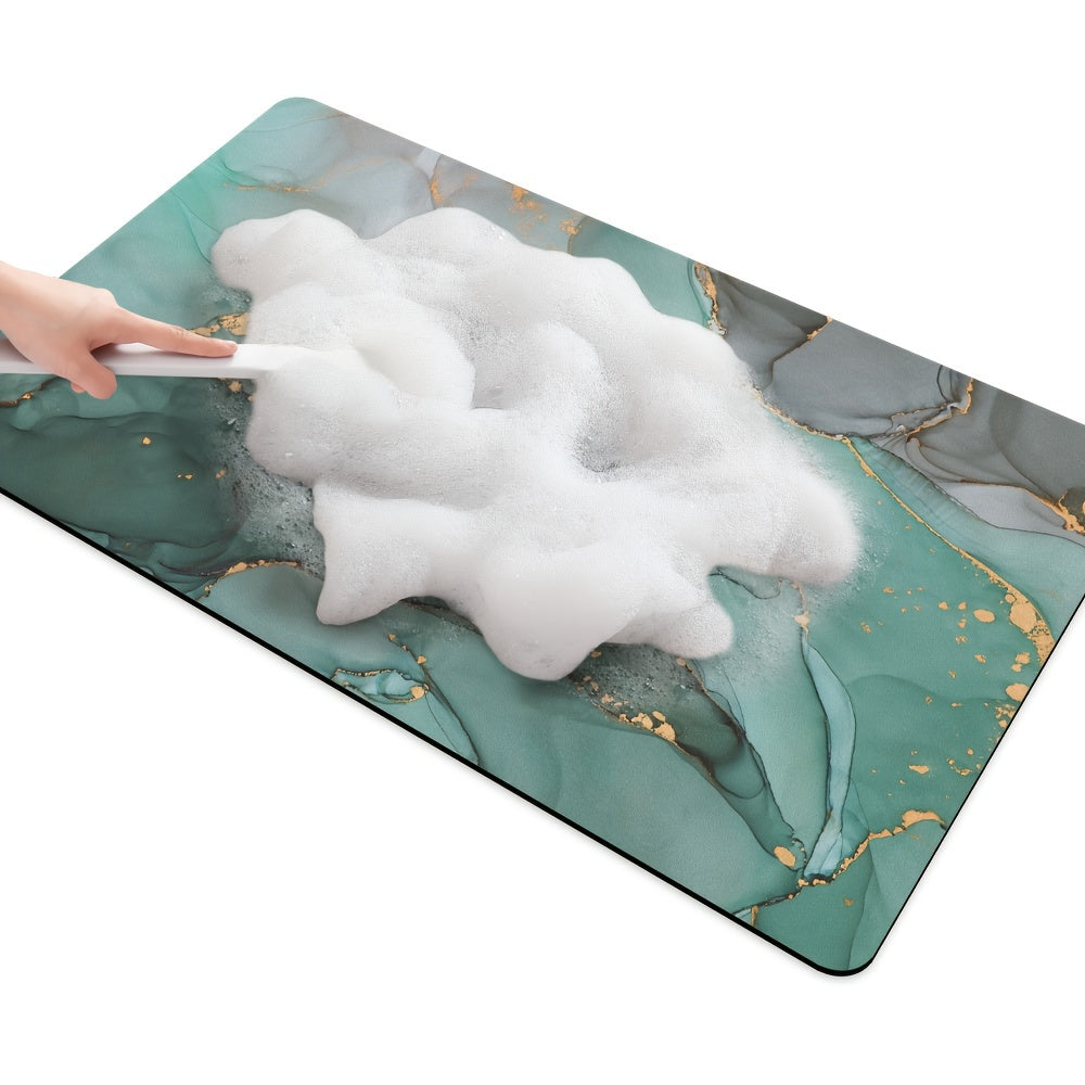 Tapis de bain antidérapant en marbre Fien – Confort luxueux et sécurité pour votre salle de bain