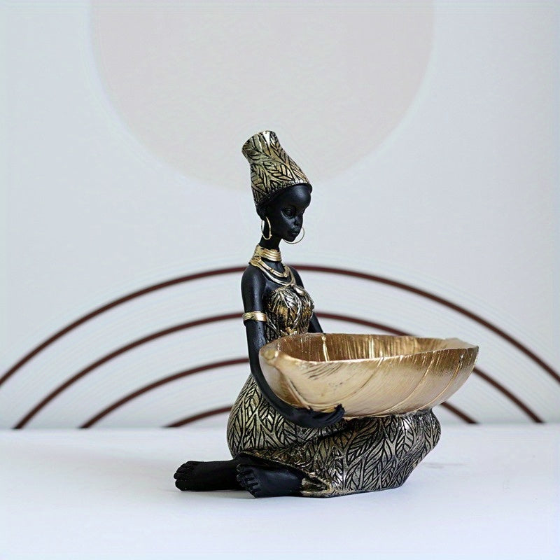 FruitServe Bol à Fruits pour Femmes – Bol décoratif en résine inspiré de la Thaïlande pour intérieur et extérieur