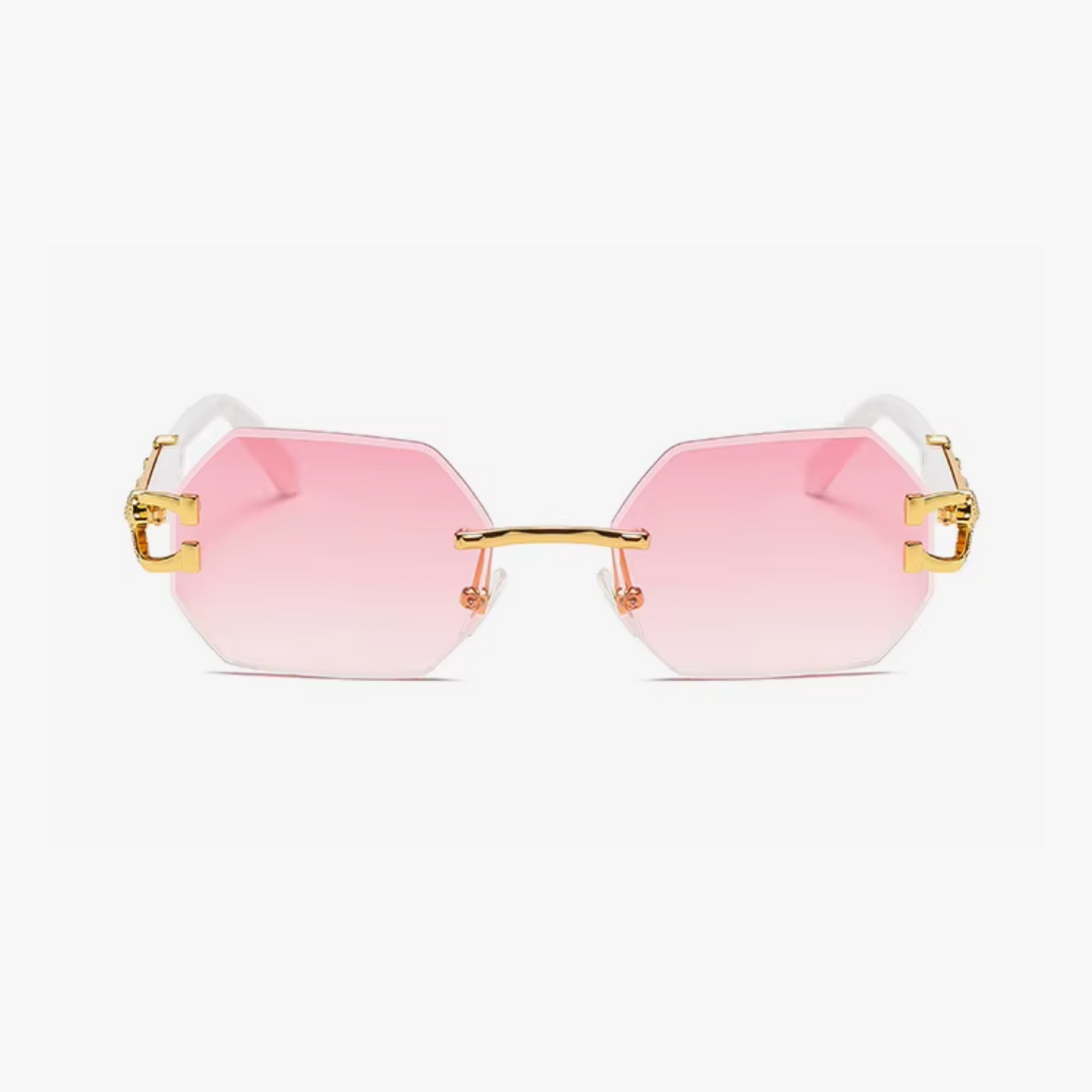 Lunettes de soleil hexagonales sans monture