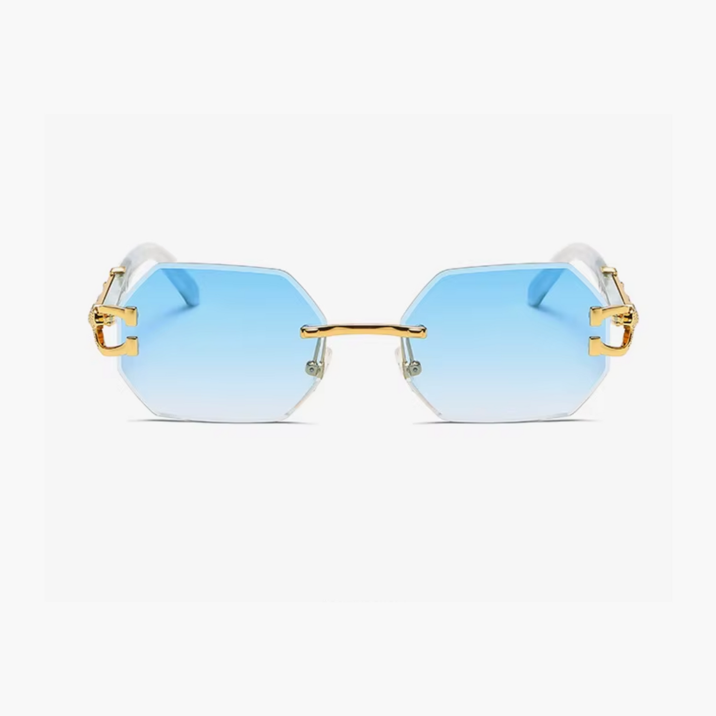 Lunettes de soleil hexagonales sans monture