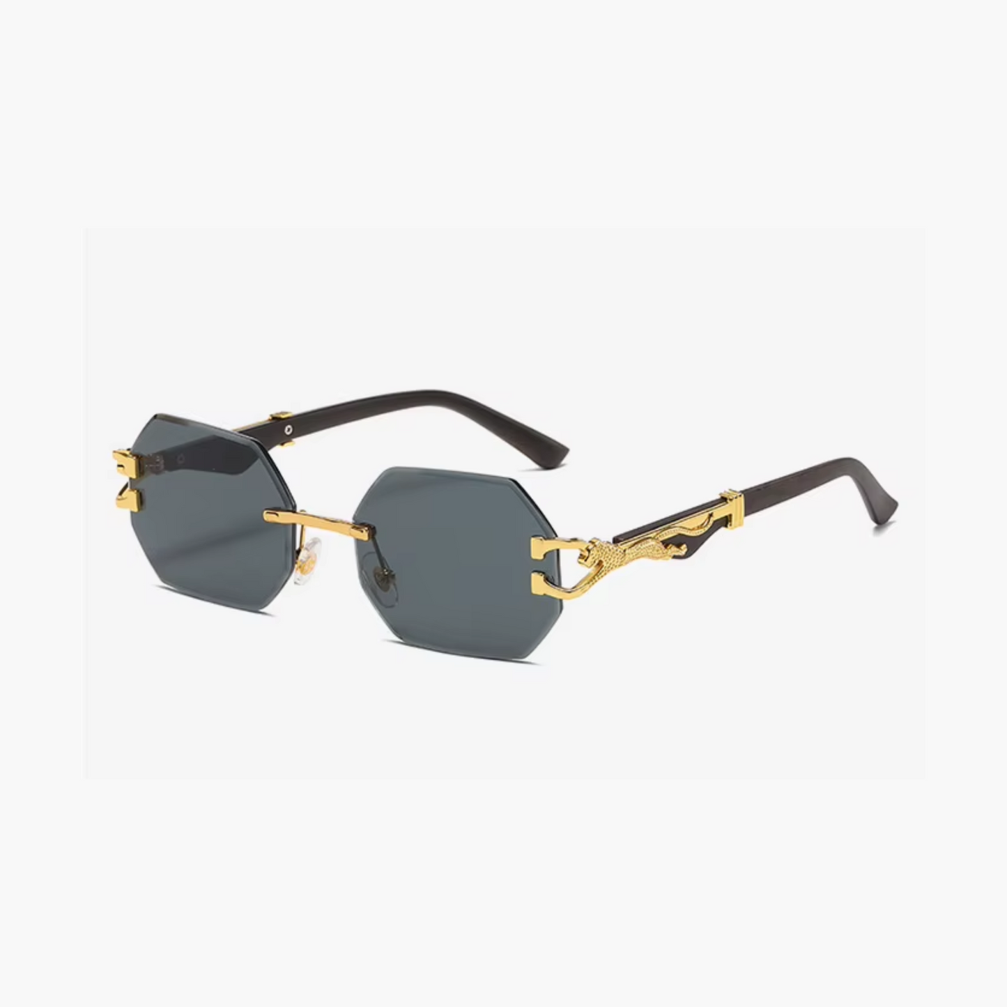 Lunettes de soleil hexagonales sans monture