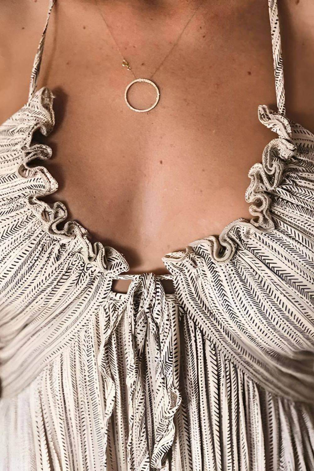 Lanie - Robe maxi plissée chic
