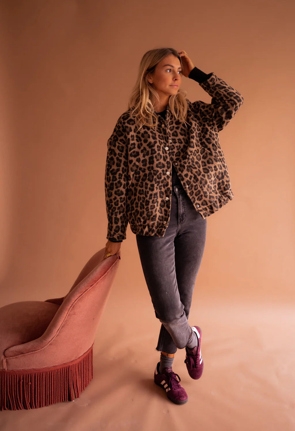 Veste Bomber Léopard Oversize - Style Tendance et Confort Optimal