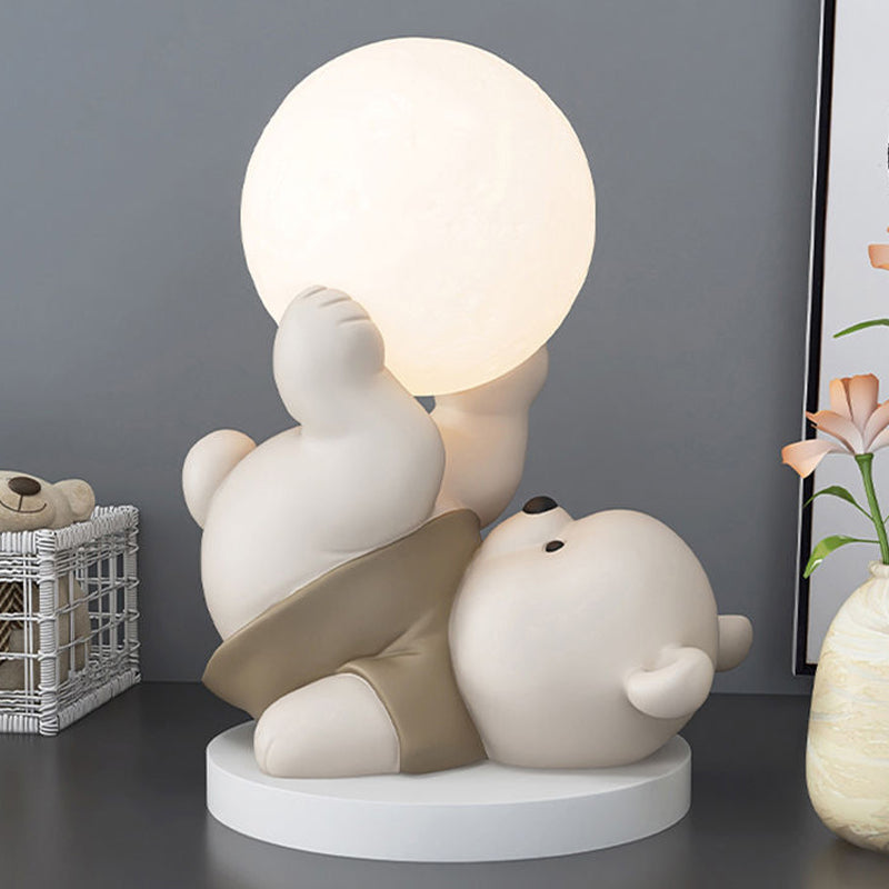 Lampe LED Krakau Mondbär - Lumière de nuit confortable pour enfants, éclat apaisant, décoration parfaite pour la chambre