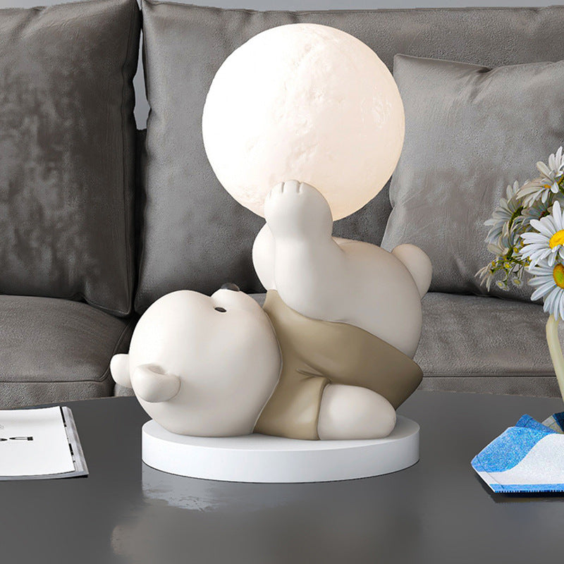 Lampe LED Krakau Mondbär - Lumière de nuit confortable pour enfants, éclat apaisant, décoration parfaite pour la chambre