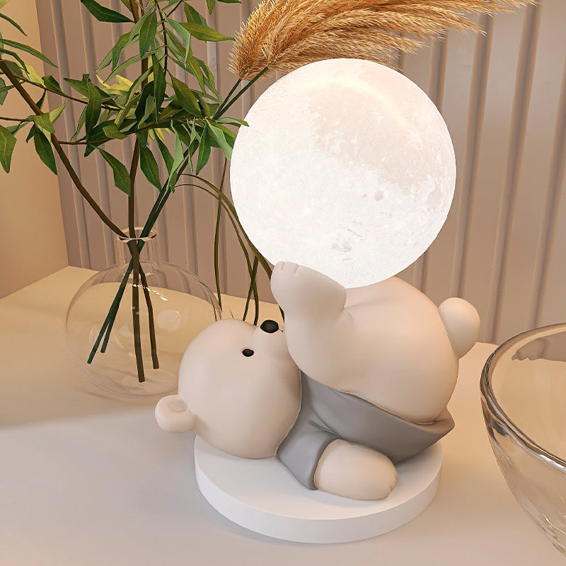 Lampe LED Krakau Mondbär - Lumière de nuit confortable pour enfants, éclat apaisant, décoration parfaite pour la chambre