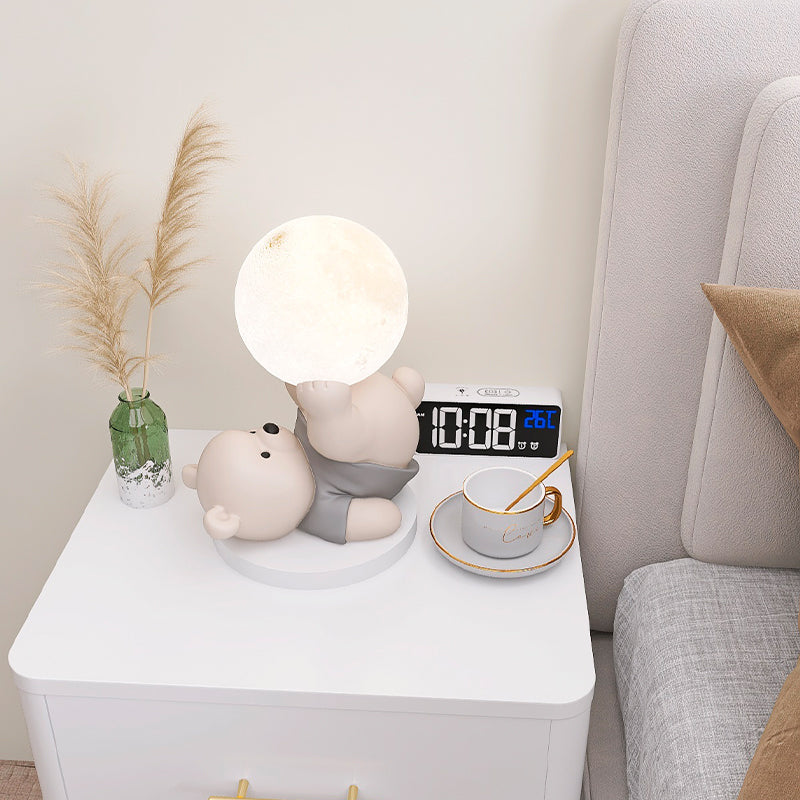Lampe LED Krakau Mondbär - Lumière de nuit confortable pour enfants, éclat apaisant, décoration parfaite pour la chambre