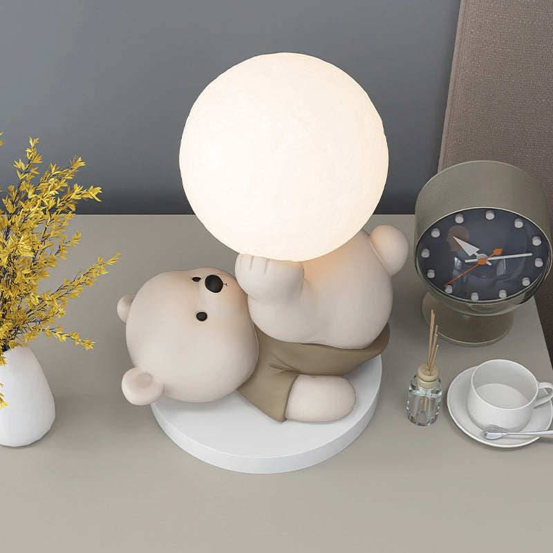 Lampe LED Krakau Mondbär - Lumière de nuit confortable pour enfants, éclat apaisant, décoration parfaite pour la chambre
